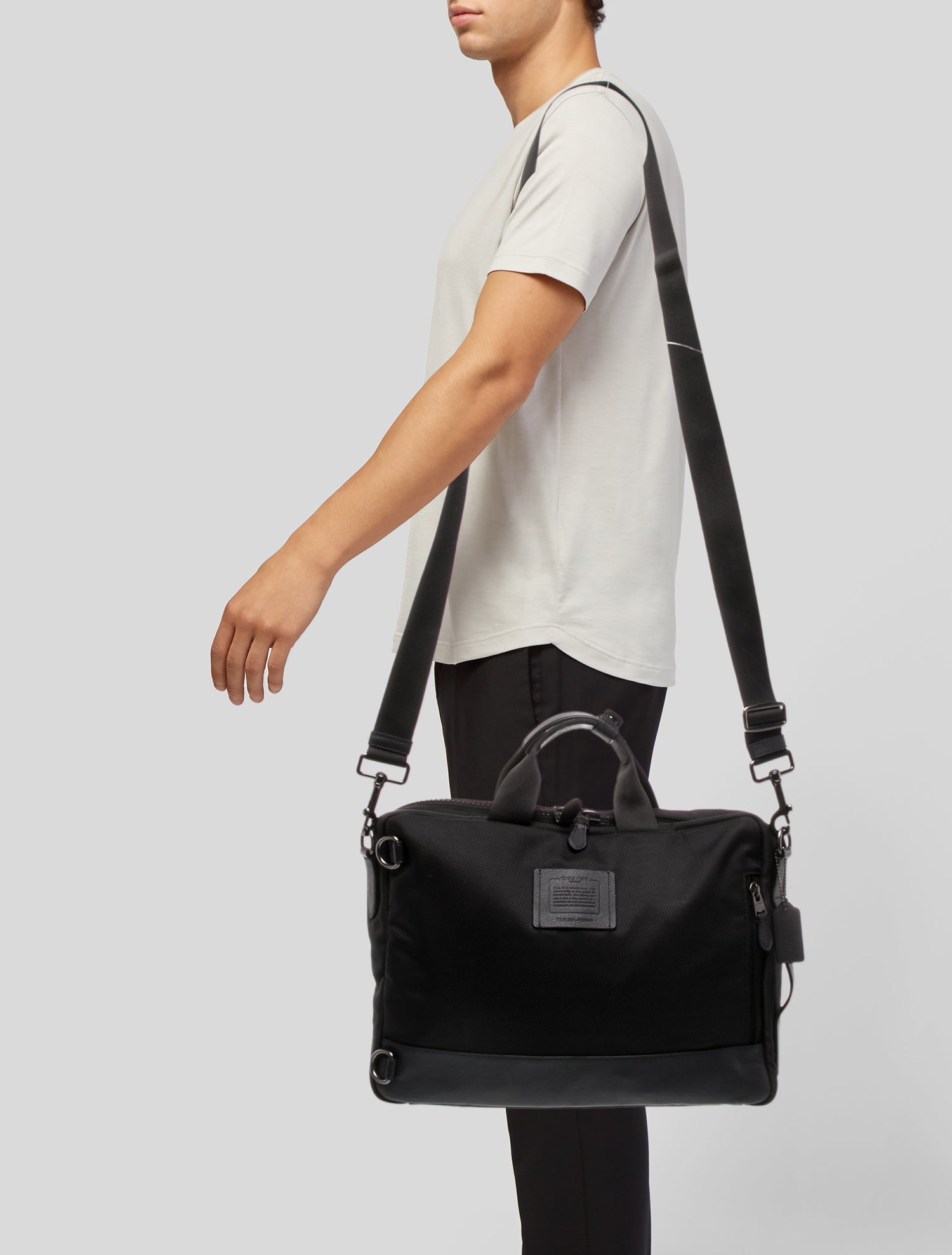 Coach Leather Weekender Bag